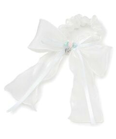 mezzo piano / メゾピアノ ヘアゴム・シュシュ | 巻きバラ　オーガンジー　リボンシュシュ