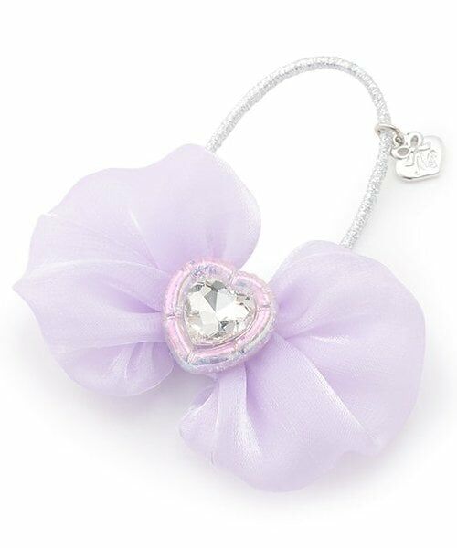 mezzo piano / メゾピアノ ヘアゴム・シュシュ | ぷっくりリボン　ヘアポニー（ラベンダー）