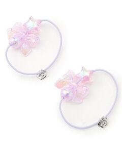 mezzo piano / メゾピアノ ヘアゴム・シュシュ | オーロラ星リボン　ヘアポニー2個セット　