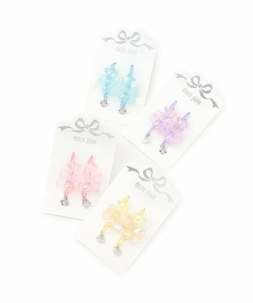 mezzo piano / メゾピアノ ヘアゴム・シュシュ | オーロラ星リボン　ヘアポニー2個セット　 | 詳細11