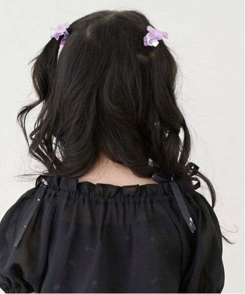 mezzo piano / メゾピアノ ヘアゴム・シュシュ | オーロラ星リボン　ヘアポニー2個セット　 | 詳細14