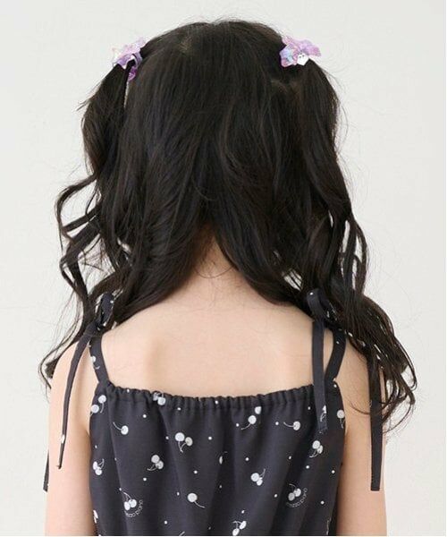 mezzo piano / メゾピアノ ヘアゴム・シュシュ | オーロラ星リボン　ヘアポニー2個セット　 | 詳細17