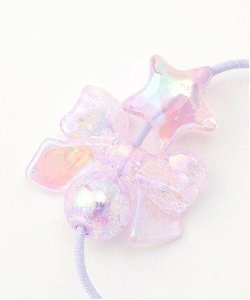 mezzo piano / メゾピアノ ヘアゴム・シュシュ | オーロラ星リボン　ヘアポニー2個セット　 | 詳細9