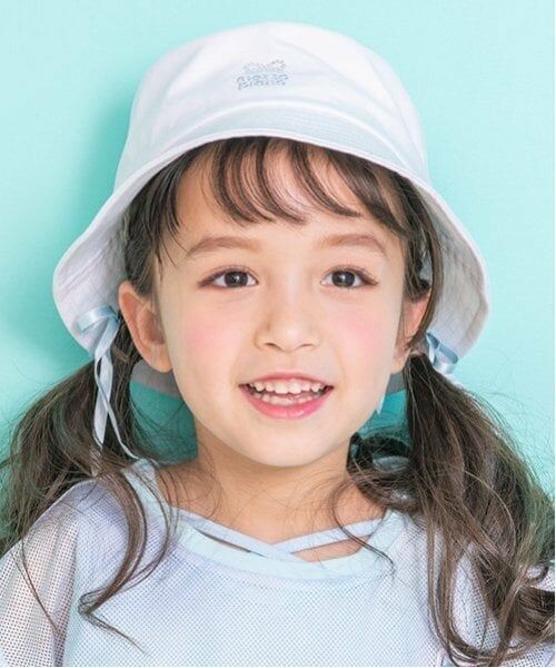 mezzo piano / メゾピアノ ハット | リボンロゴ　バケットハット（白）