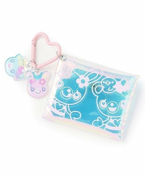 mezzo piano / メゾピアノ ポーチ | ミミポポ　カラビナ付オーロラポーチ（ライト ピンク）