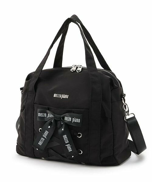 mezzo piano / メゾピアノ ボストンバッグ | 【バレエ】【容量約11L】バレリーナ　ボストンバッグ（黒）