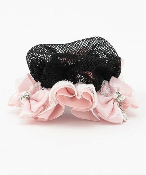 mezzo piano / メゾピアノ ヘアアクセサリー | 【バレエ】フリルつきシニヨンネット | 詳細3