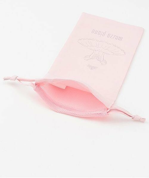 mezzo piano / メゾピアノ ポーチ | 【バレエ】モチーフプリント裏メッシュ　シューズ用　巾着 | 詳細4