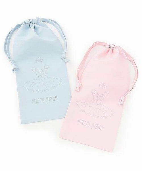 mezzo piano / メゾピアノ ポーチ | 【バレエ】モチーフプリント裏メッシュ　シューズ用　巾着 | 詳細5
