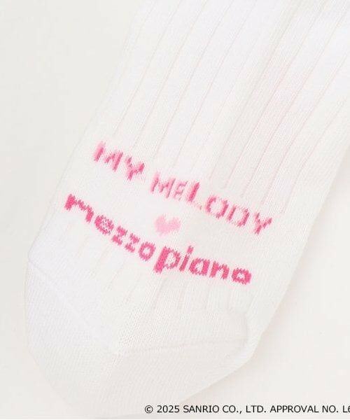 mezzo piano / メゾピアノ ソックス | 【マイメロディ・シナモロール】刺しゅうラインリブソックス | 詳細2