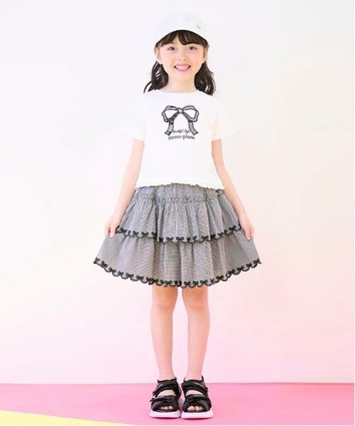 mezzo piano / メゾピアノ ショート・ハーフ・半端丈パンツ | カットワーク　フリルキュロットスカート | 詳細14