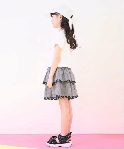 mezzo piano / メゾピアノ ショート・ハーフ・半端丈パンツ | カットワーク　フリルキュロットスカート | 詳細15