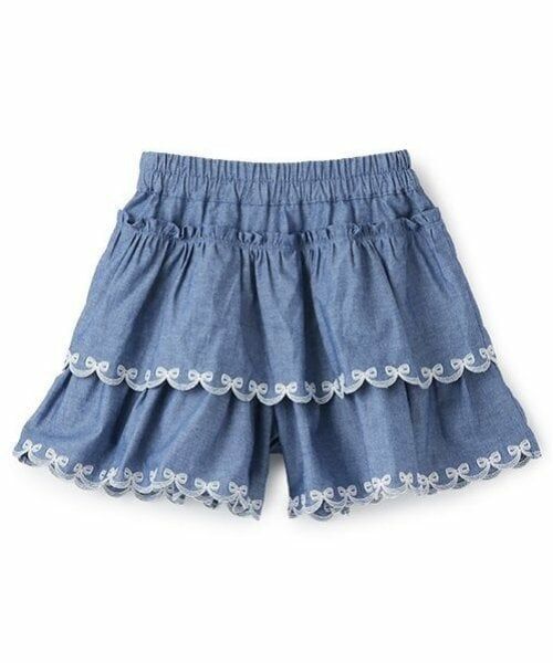 mezzo piano / メゾピアノ ショート・ハーフ・半端丈パンツ | カットワーク　フリルキュロットスカート | 詳細2