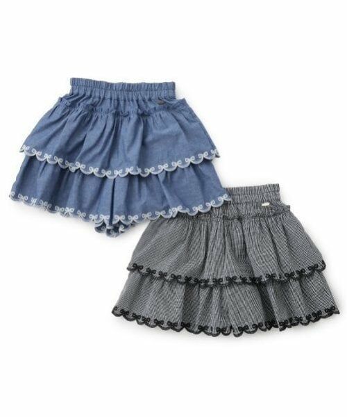 mezzo piano / メゾピアノ ショート・ハーフ・半端丈パンツ | カットワーク　フリルキュロットスカート | 詳細9