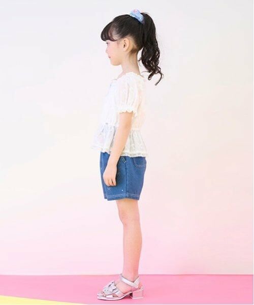 mezzo piano / メゾピアノ ショート・ハーフ・半端丈パンツ | リボン刺しゅうラインストーン　ショートパンツ | 詳細14