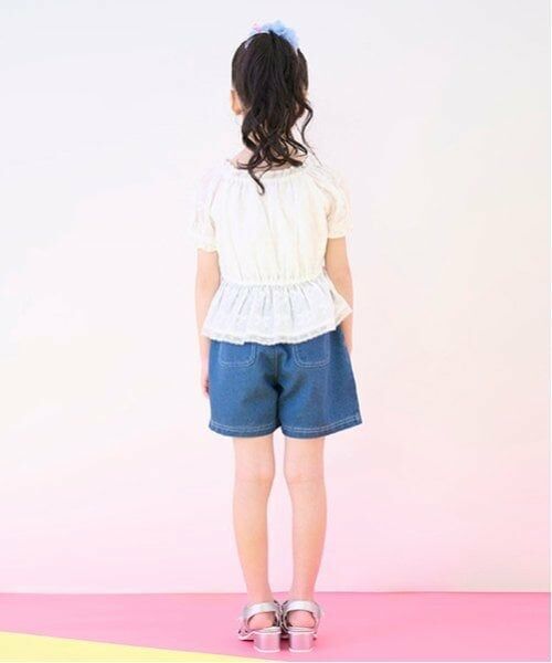 mezzo piano / メゾピアノ ショート・ハーフ・半端丈パンツ | リボン刺しゅうラインストーン　ショートパンツ | 詳細15
