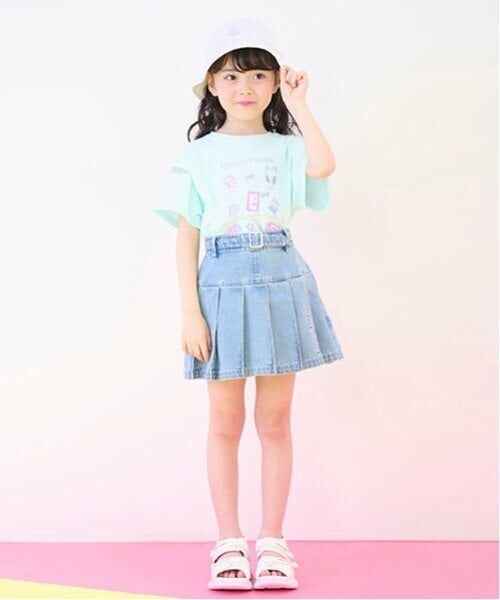 mezzo piano / メゾピアノ ショート・ハーフ・半端丈パンツ | ベルトつきプリーツスカート　インナーパンツセット | 詳細19