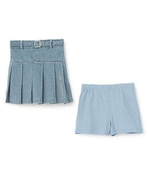 mezzo piano / メゾピアノ ショート・ハーフ・半端丈パンツ | ベルトつきプリーツスカート　インナーパンツセット | 詳細3