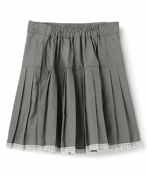 mezzo piano / メゾピアノ ミニ・ひざ丈スカート | 裾レースプリーツスカート | 詳細2