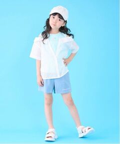 mezzo piano / メゾピアノ ショート・ハーフ・半端丈パンツ | クラデーション・デニム　フロントZIPショートパンツ