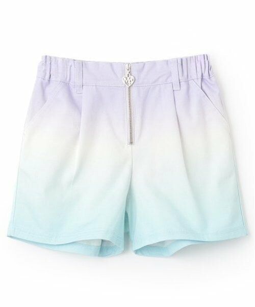 mezzo piano / メゾピアノ ショート・ハーフ・半端丈パンツ | クラデーション・デニム　フロントZIPショートパンツ | 詳細1