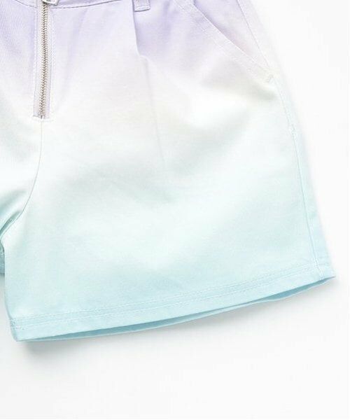 mezzo piano / メゾピアノ ショート・ハーフ・半端丈パンツ | クラデーション・デニム　フロントZIPショートパンツ | 詳細11