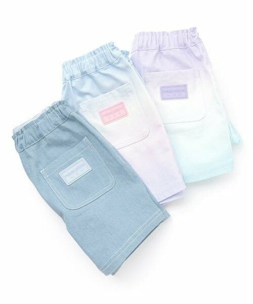 mezzo piano / メゾピアノ ショート・ハーフ・半端丈パンツ | クラデーション・デニム　フロントZIPショートパンツ | 詳細12