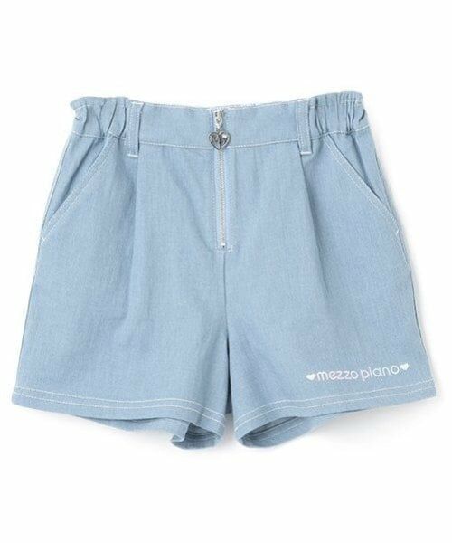 mezzo piano / メゾピアノ ショート・ハーフ・半端丈パンツ | クラデーション・デニム　フロントZIPショートパンツ | 詳細15