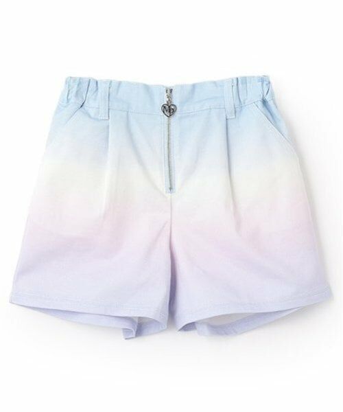 mezzo piano / メゾピアノ ショート・ハーフ・半端丈パンツ | クラデーション・デニム　フロントZIPショートパンツ | 詳細16