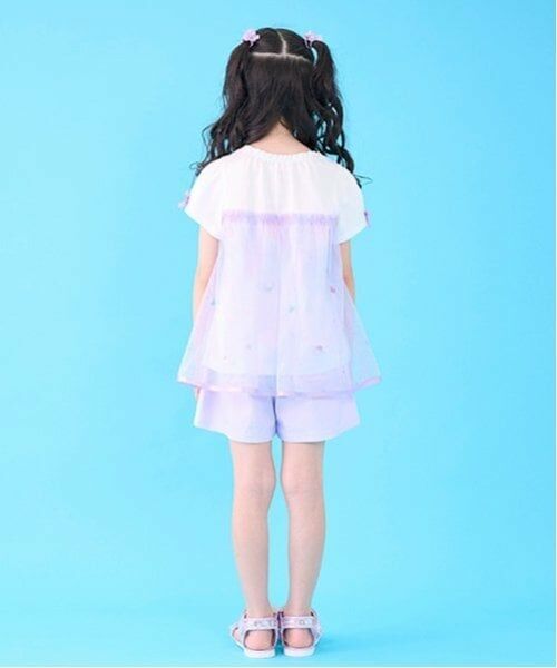 mezzo piano / メゾピアノ ショート・ハーフ・半端丈パンツ | クラデーション・デニム　フロントZIPショートパンツ | 詳細24