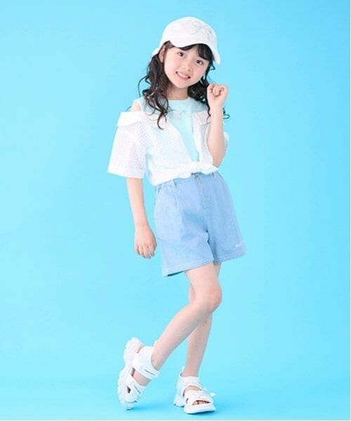 mezzo piano / メゾピアノ ショート・ハーフ・半端丈パンツ | クラデーション・デニム　フロントZIPショートパンツ | 詳細25