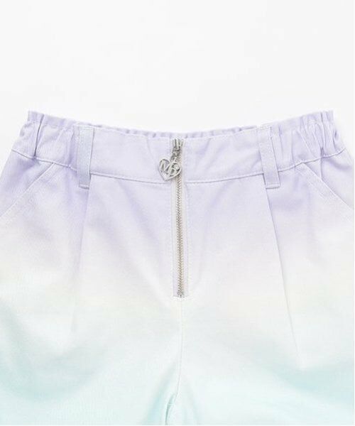 mezzo piano / メゾピアノ ショート・ハーフ・半端丈パンツ | クラデーション・デニム　フロントZIPショートパンツ | 詳細3