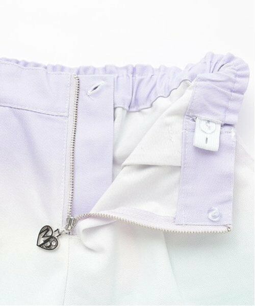mezzo piano / メゾピアノ ショート・ハーフ・半端丈パンツ | クラデーション・デニム　フロントZIPショートパンツ | 詳細4
