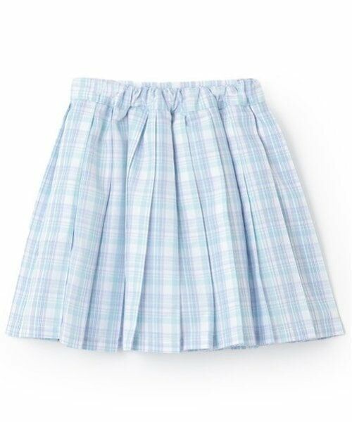 mezzo piano / メゾピアノ ショート・ハーフ・半端丈パンツ | ミニポーチつき　チェックプリーツスカパン | 詳細1