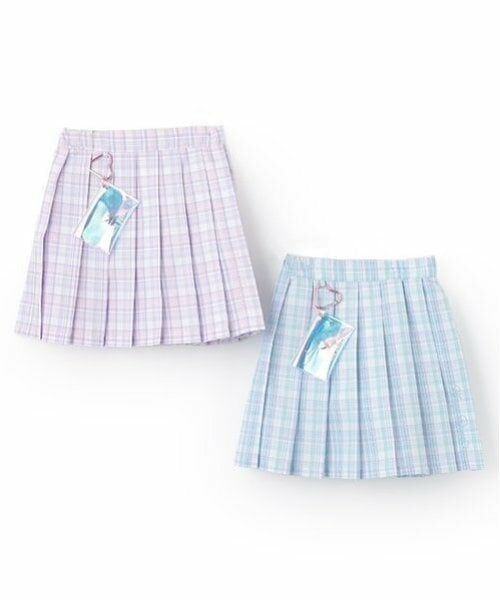mezzo piano / メゾピアノ ショート・ハーフ・半端丈パンツ | ミニポーチつき　チェックプリーツスカパン | 詳細14