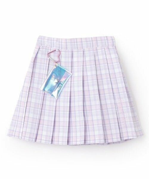 mezzo piano / メゾピアノ ショート・ハーフ・半端丈パンツ | ミニポーチつき　チェックプリーツスカパン | 詳細15