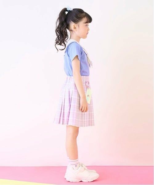 mezzo piano / メゾピアノ ショート・ハーフ・半端丈パンツ | ミニポーチつき　チェックプリーツスカパン | 詳細17