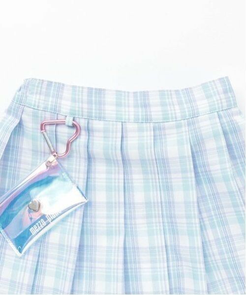 mezzo piano / メゾピアノ ショート・ハーフ・半端丈パンツ | ミニポーチつき　チェックプリーツスカパン | 詳細2