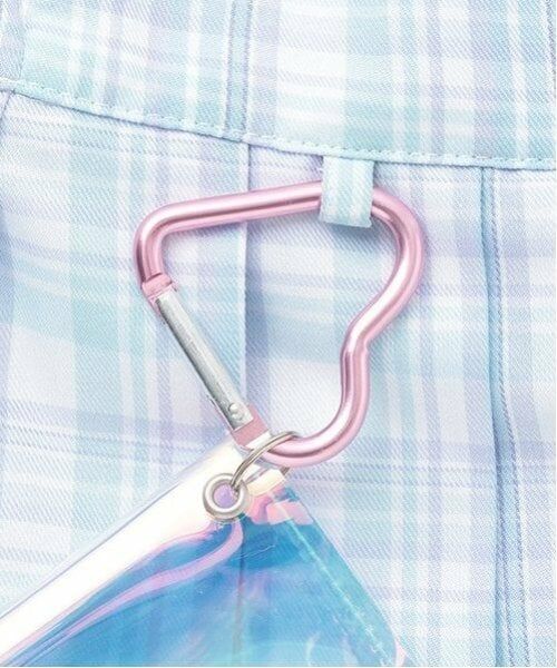 mezzo piano / メゾピアノ ショート・ハーフ・半端丈パンツ | ミニポーチつき　チェックプリーツスカパン | 詳細4