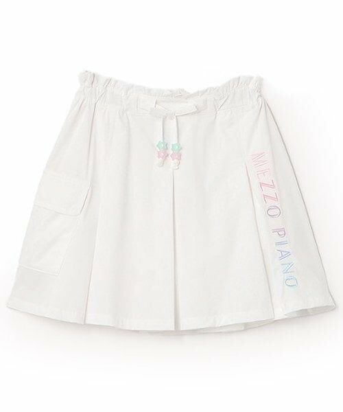 mezzo piano / メゾピアノ ショート・ハーフ・半端丈パンツ | メッシュポケット　カーゴスカパン（オフ ホワイト）