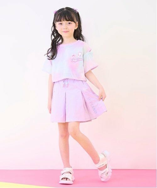 mezzo piano / メゾピアノ ショート・ハーフ・半端丈パンツ | メッシュポケット　カーゴスカパン（ラベンダー）