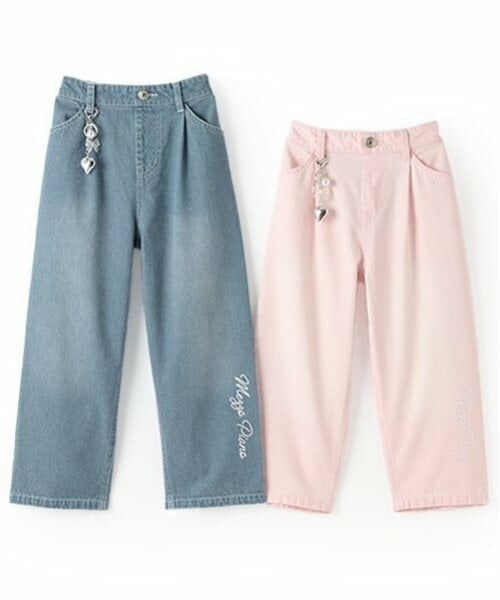 mezzo piano / メゾピアノ その他パンツ | チャームつき　接触冷感デニムワイドパンツ | 詳細10