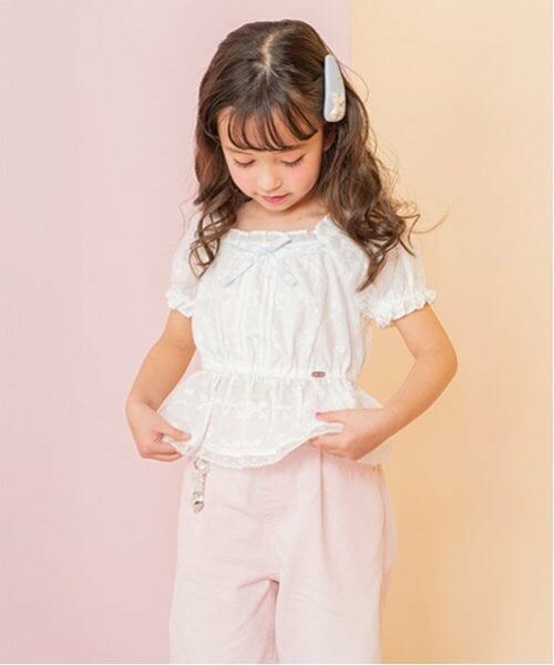 mezzo piano / メゾピアノ その他パンツ | チャームつき　接触冷感デニムワイドパンツ | 詳細15