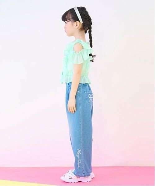 mezzo piano / メゾピアノ その他パンツ | チャームつき　接触冷感デニムワイドパンツ | 詳細20