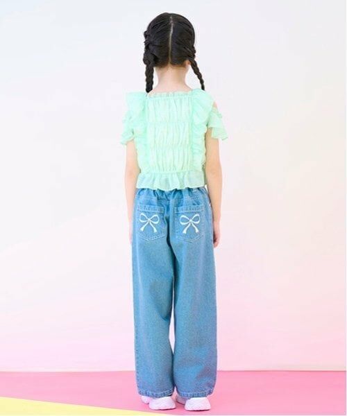 mezzo piano / メゾピアノ その他パンツ | チャームつき　接触冷感デニムワイドパンツ | 詳細21