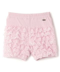 mezzo piano / メゾピアノ レギンス・スパッツ | 接触冷感　フリルレース　3分丈レギンス