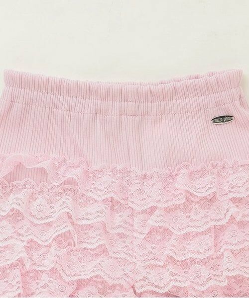 mezzo piano / メゾピアノ レギンス・スパッツ | 接触冷感　フリルレース　3分丈レギンス | 詳細2