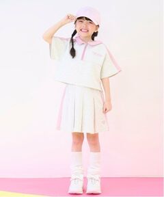 mezzo piano / メゾピアノ ショート・ハーフ・半端丈パンツ | 接触冷感　サイド切替ボックスプリーツスカパン