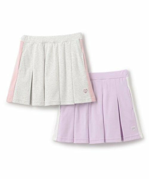 mezzo piano / メゾピアノ ショート・ハーフ・半端丈パンツ | 接触冷感　サイド切替ボックスプリーツスカパン | 詳細9