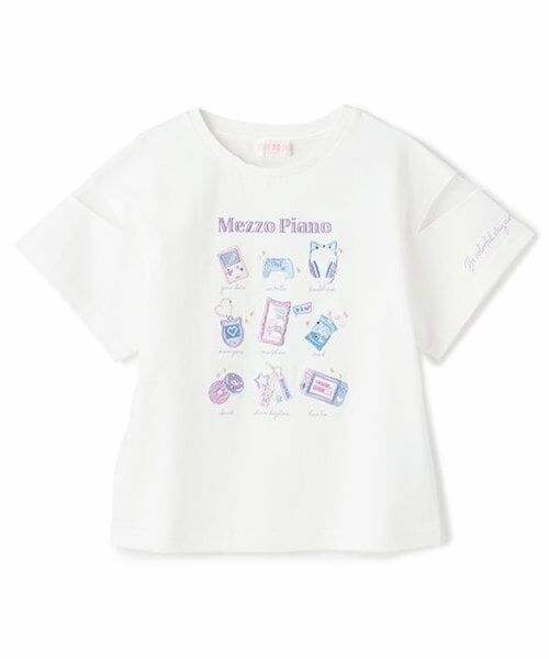mezzo piano / メゾピアノ Tシャツ | ゲームアイコン　半袖Tシャツ（オフ ホワイト）